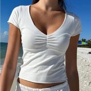 Brandy melville white gina top